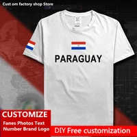 paraguay t shirt custom jersey fans name number brand logo cotton tshirt high street fashion hip hop loose casual t shirt