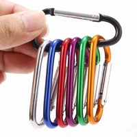 15 pcs safety buckle multi colors aluminium alloy keychain climbing button carabiner camping hiking outdoor sports tools
