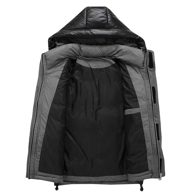 Men Down Jackets 2022 Winter Brand New Casual Warm Thick Hooded Parka Fashion Casual Down Coats Mens Windproof Parkas M-5XL