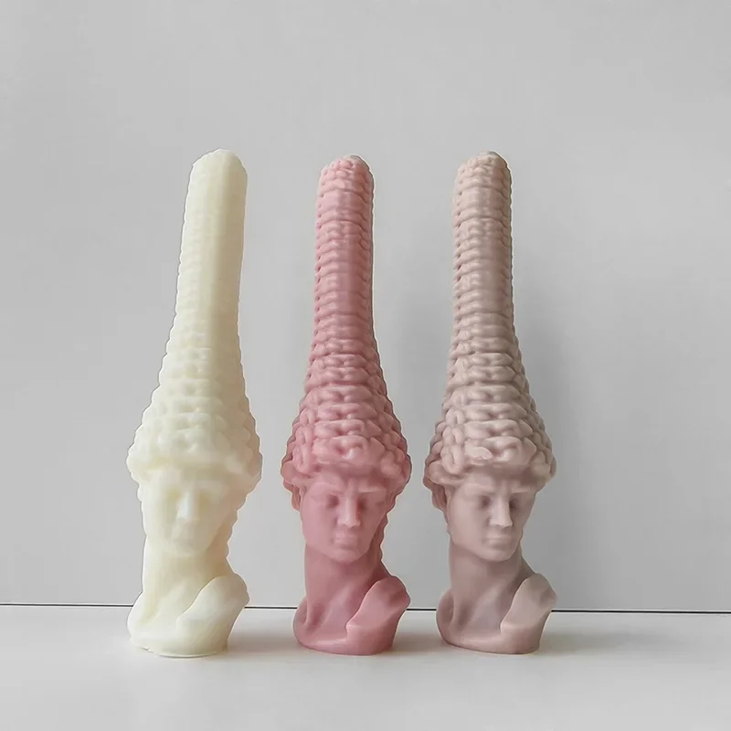 Силиконовая форма в виде головы Давида сделай сам гипс свечи портрет ручная