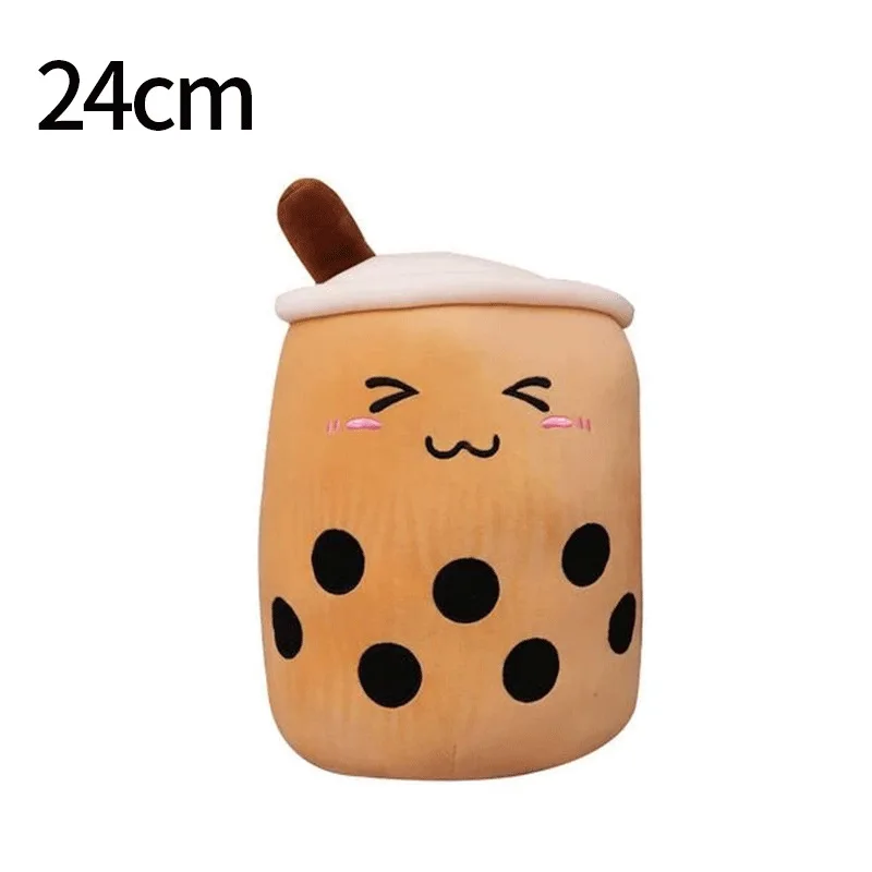 

Simulation Fruit Milk Tea Cup Pillow Plush Toy Small Pearl Milk Tea Doll Ragdoll