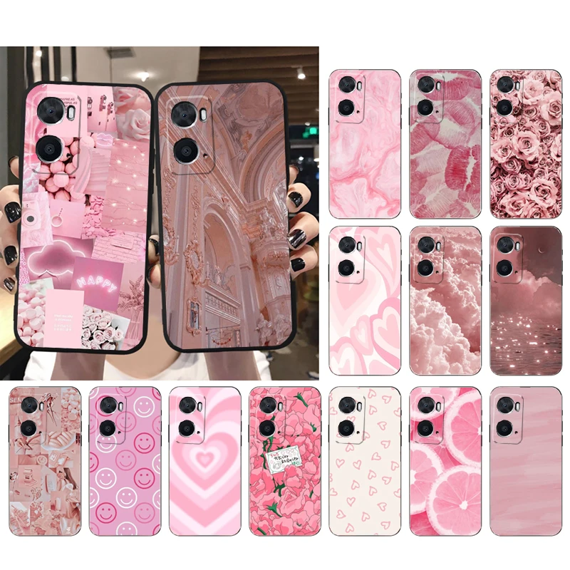 

Phone Case for OPPO A77 A57 A57S A78 A96 A91 A54 A74 A94 A73 A52 A53 A53S A15 A16 A17 Pink Aesthetic Case
