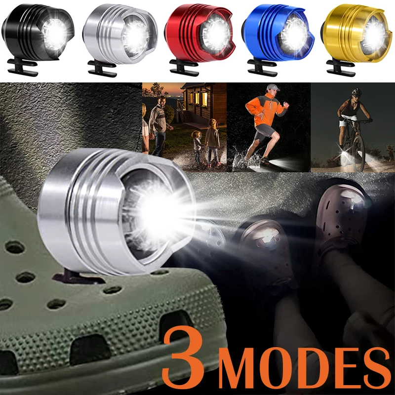 Shoe Headlights for Crocs Waterproof Glowing in The Dark LED Light Shoes Decoration Accessories for Running Walking Camping Gift