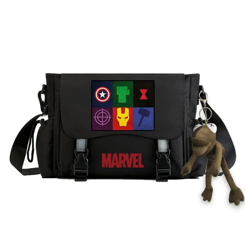 Disney Avengers Messenger Single Shoulder Backpack Student Iron Man Casual Tooling Bag for Men and Women