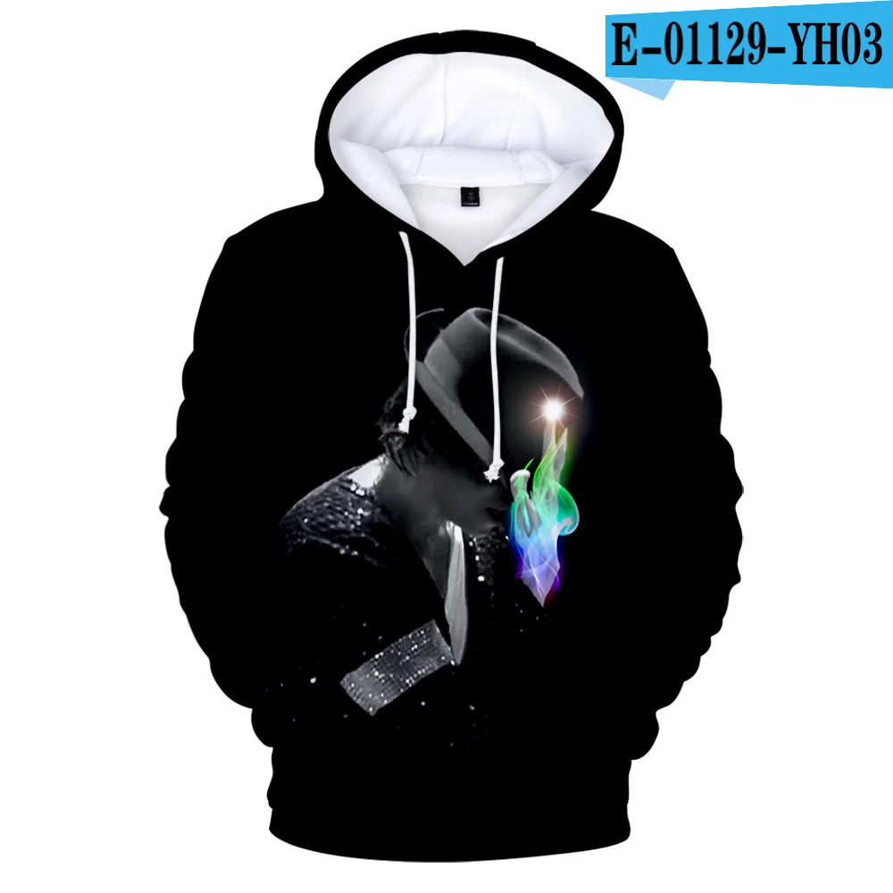 

Толстовка с длинным рукавом для мужчин и женщин, модная хип-хоп худи Майкла Джексона с 3d принтом, одежда в стиле оверсайз, унисекс, Осень-зима