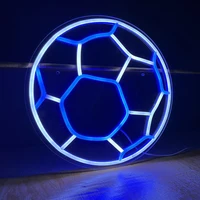 Soccer ball Neon Signs Football Led Neon Light Wall Neon Lights Blue White Neon Sign for Room Bedroom Sport Shop Party Christmas