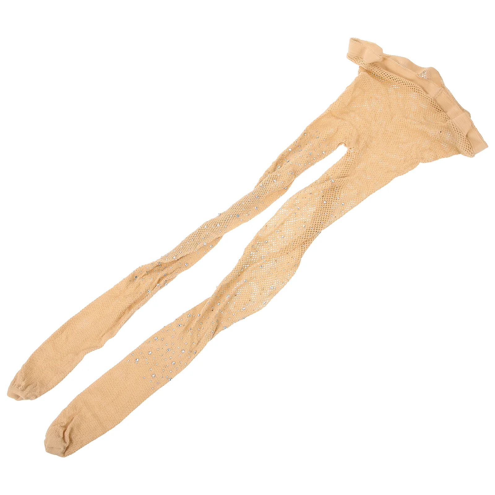 

Tight Women's Stockings Fishnet Rhinestone Crystal High Waist Mesh Pantyhose Garter belt and wasps