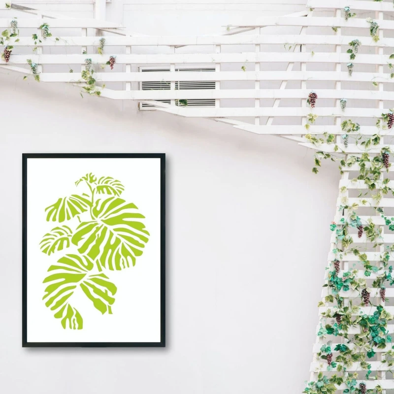 Гибкие трафареты с цветами и листьями шаблон для рисования трав растений куска