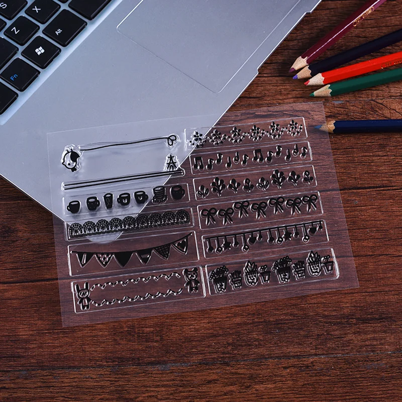 Прозрачный силиконовый штамп сделай сам для фестиваля скрапбукинга резиновых