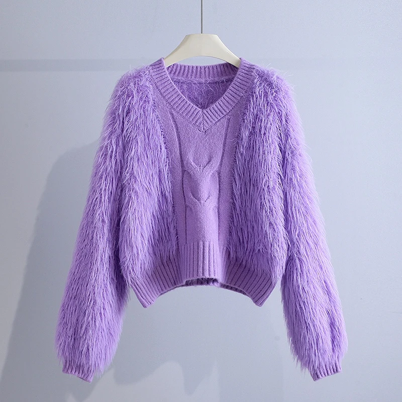 Фиолетовый Свитер Женский Купить