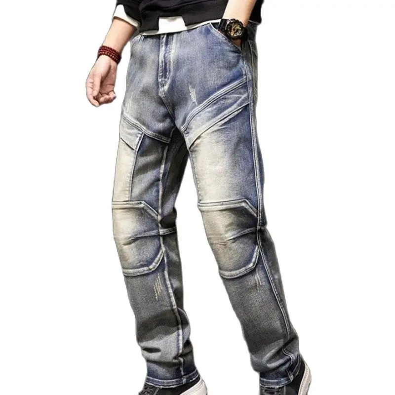 

Autumn Loose Men's Jeans Mens Hiphop Baggy Denim Pants Leisure Men Clothing Cargo Trousers Plus Size 42 44 Mens Bottoms