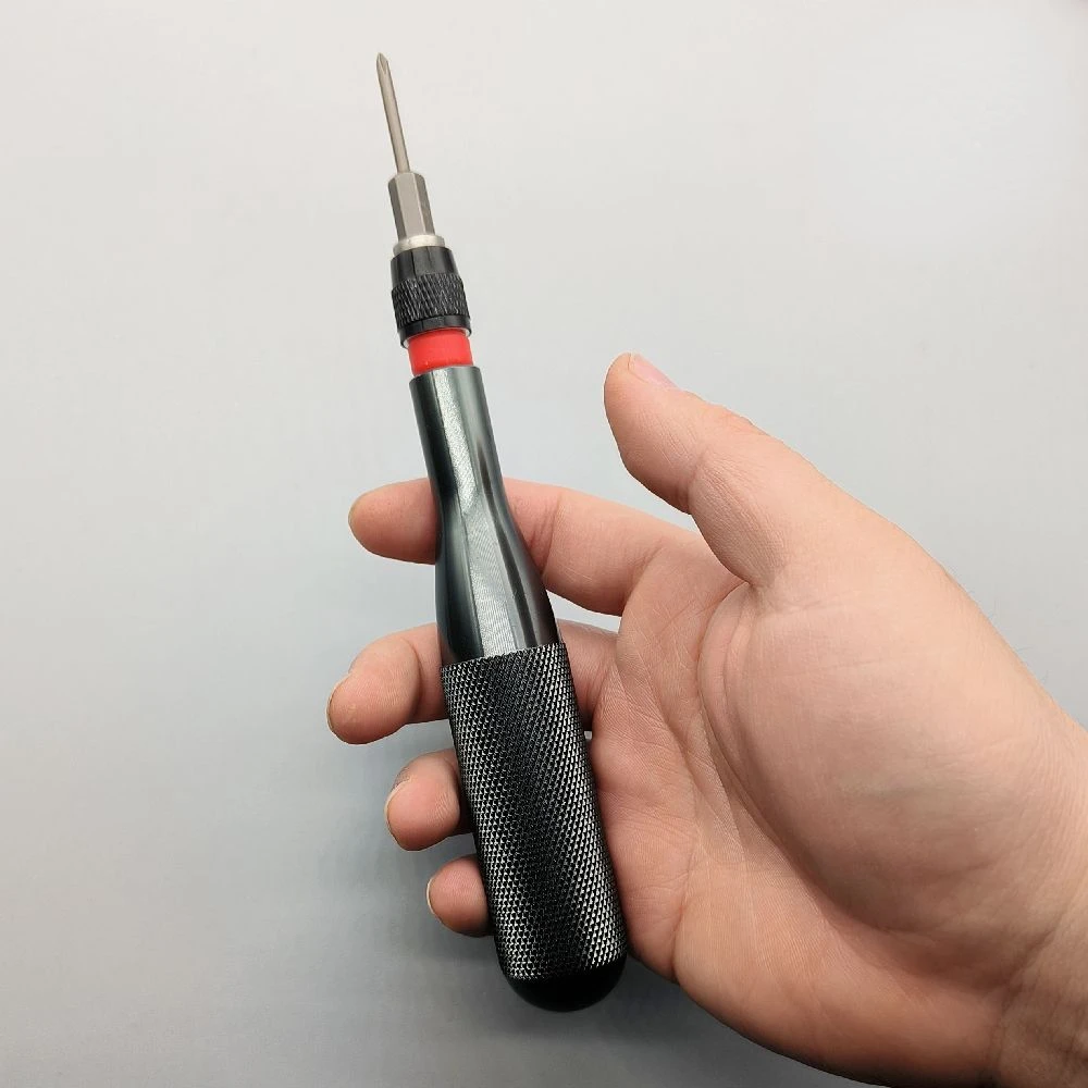 

All Aluminum alloy Handle Material 6.35mm Magnetic suction hexagonal socket Batch head Replacement seat Manual screwdriver