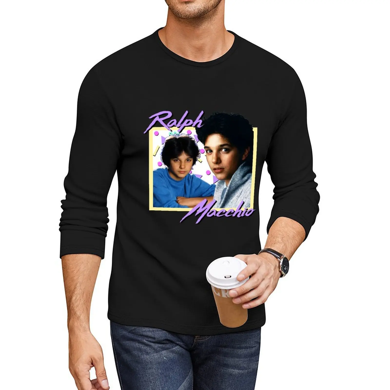 Длинная футболка 80-х годов Ralph Macchio мужская рубашка с животным принтом для