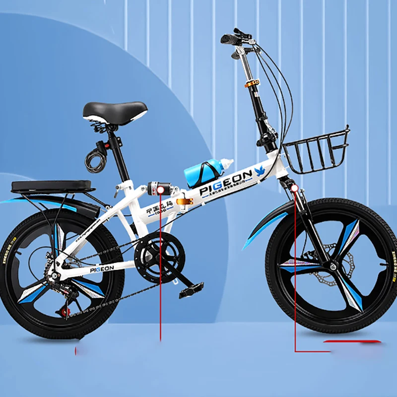 Bicicleta Plegable de velocidad para hombre y adulto, marco de engranaje Plegable,...