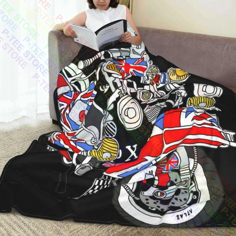 Мод для скутера Union Jack The Jam Paul Weller квадрафения Троян запись одеяло домашний декор