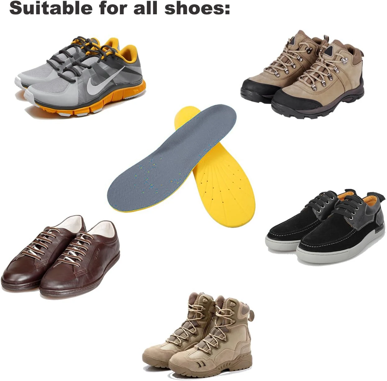 Orthotic Insoles Memory Foam Insoles Providing Great Shock Absorption and Cushion Best Insoles for Men and Women