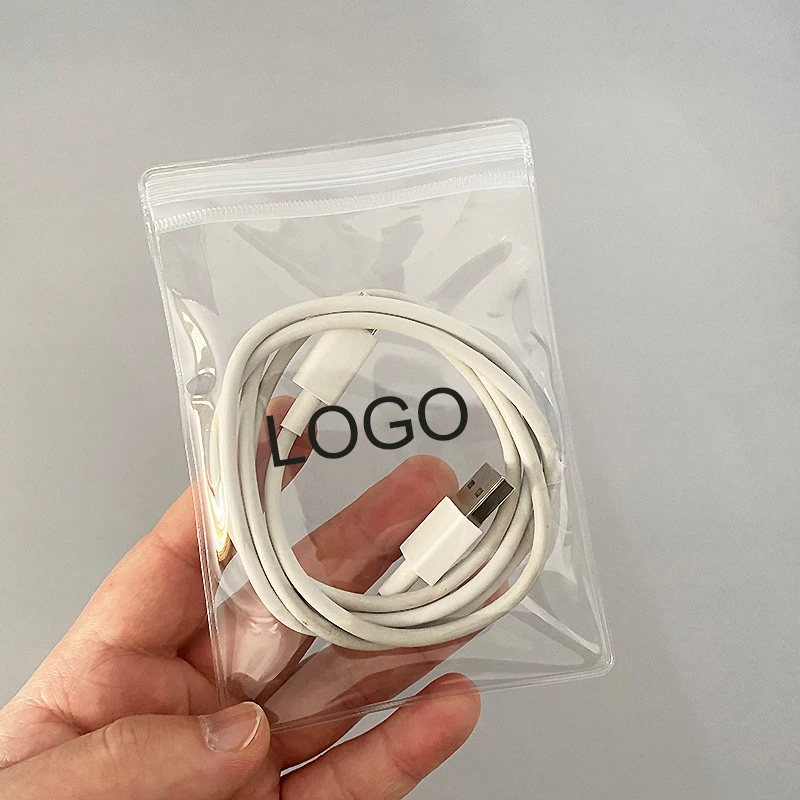 

30 Pcs Custom Logo Transparent Jewelry Ring Storage Bag Small Button Package Bags Pvc Transparent Earring Storage Bags 2021
