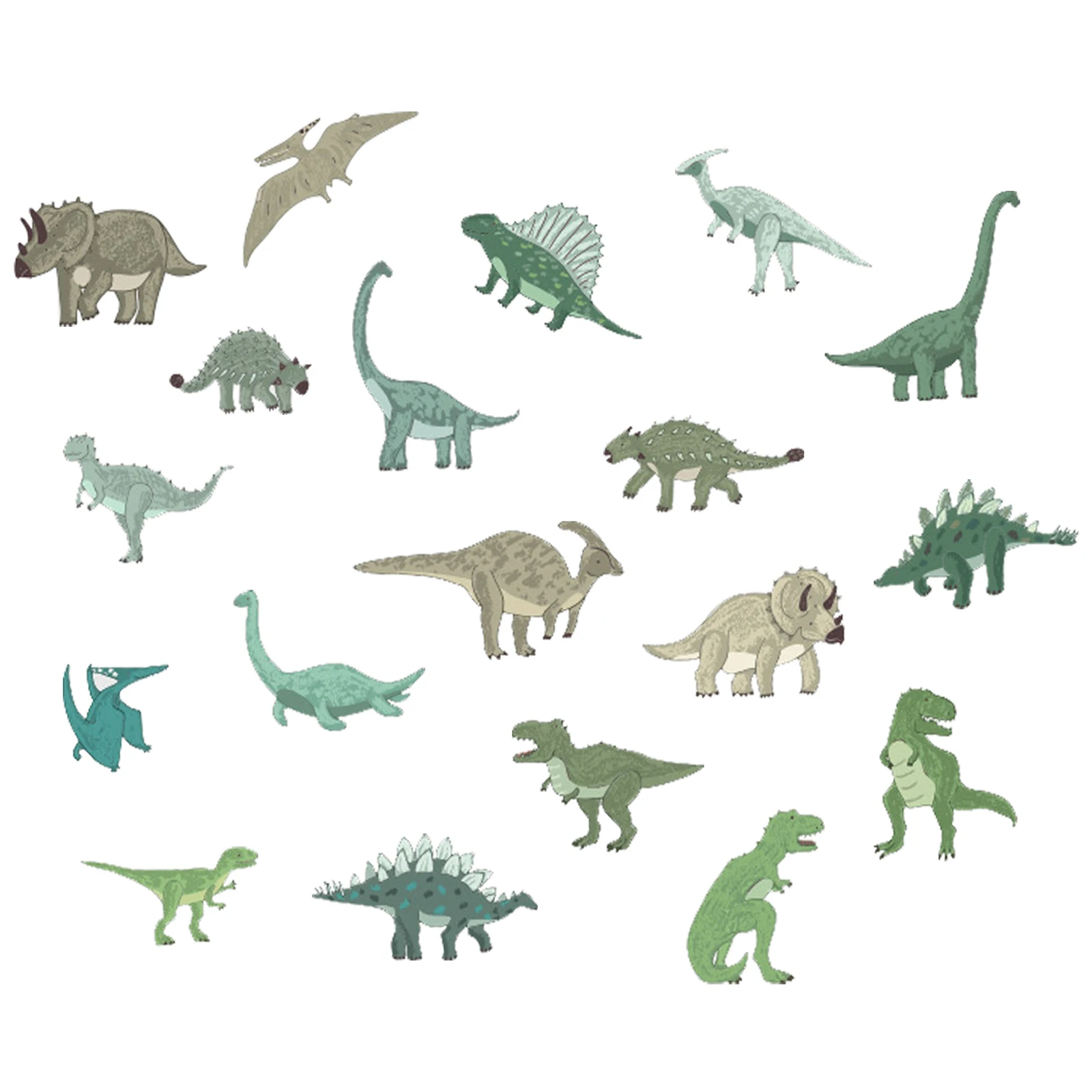 Various Dinosaur Wall Stickers For Kids Room Wall Decor Cartoon Dinosaur Wall Decals Removable Art Murals For Home Decoration