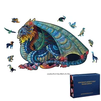 dragon wooden puzzles montessori educational toys wooden jigsaw kids puzzle for adults wood diy crafts family puzzle games gifts