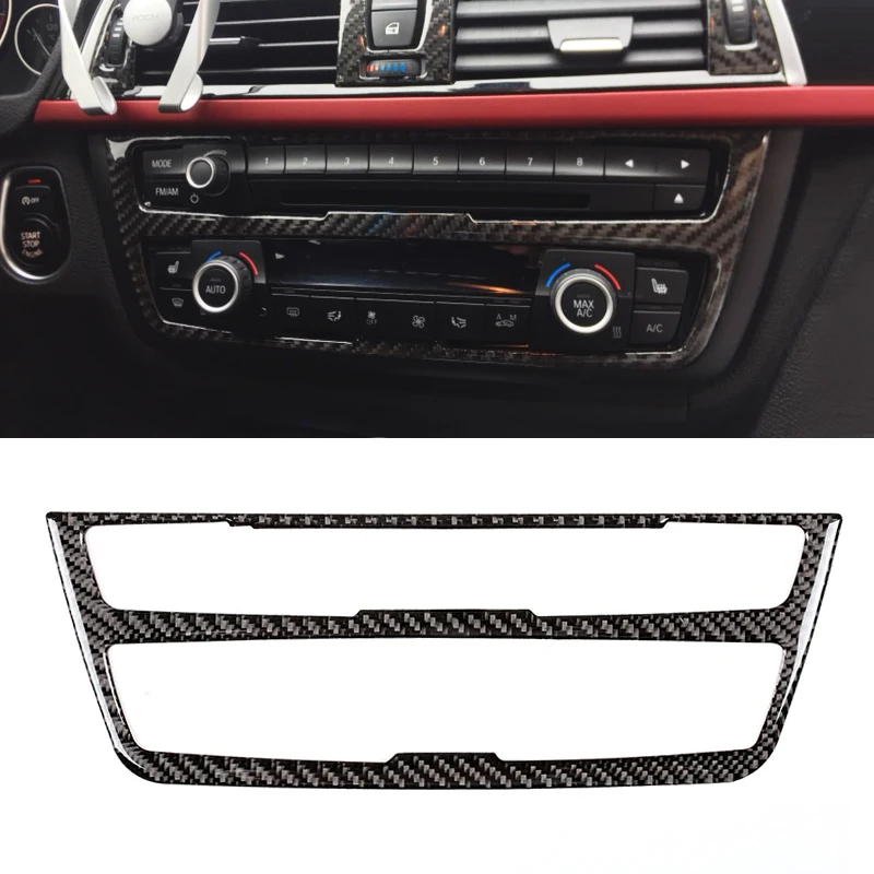 

Real Carbon Fiber Car Interior Center CD Control Panel Cover Trim Sticker For BMW 3 4 Series F30 F32 2013-2018 Auto Accessories