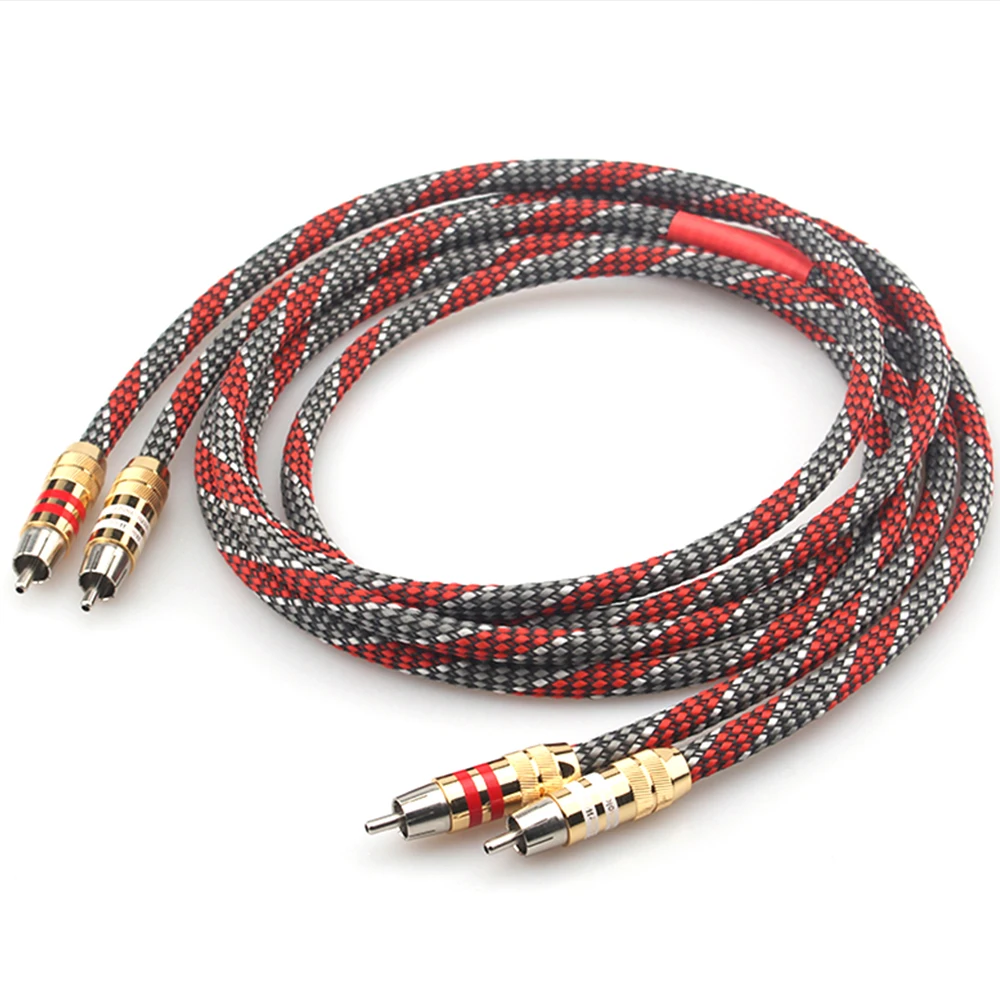 Hifi lava red 4N OFC посеребренный проводник RCA к RCA male AMP CD DVD плеер динамик Интерконнектор RCA сигнальный кабель провод