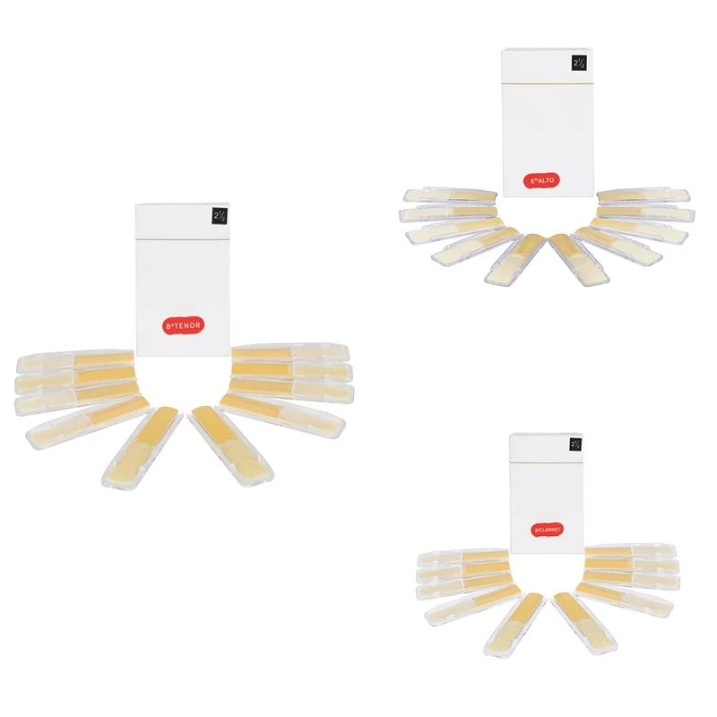 

10Pcs Saxophone Reeds Saxophone Strength 2.5 Sax Instrument Reed Accessories Tenor