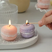handmade lovely macaron candle scented candles aromatherapy wedding home decoration scented candles ins shooting props