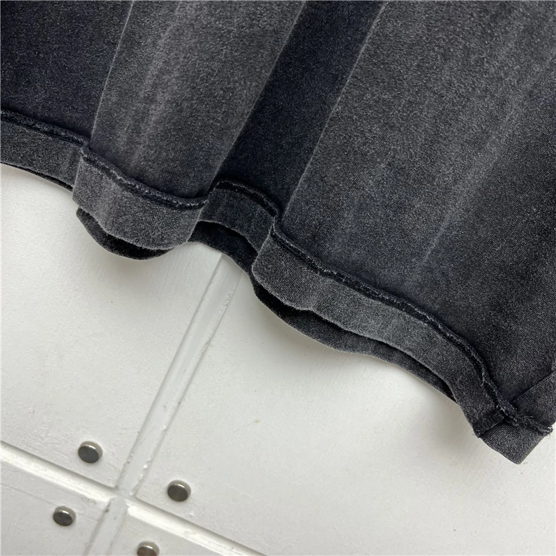 Винтажная Футболка Askyurself для мужчин и женщин высококачественная черная футболка