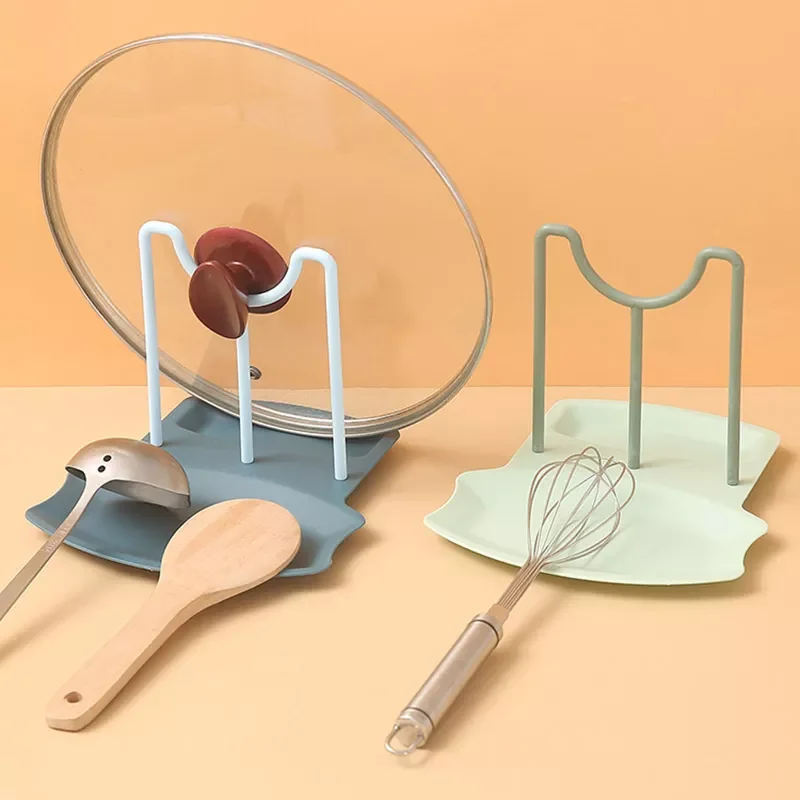 

NEW2023 Spoons Pad for Household Countertop Bracket 4Colors Storage Rack PP Kitchen Organizer Pot Lid Multipurpose