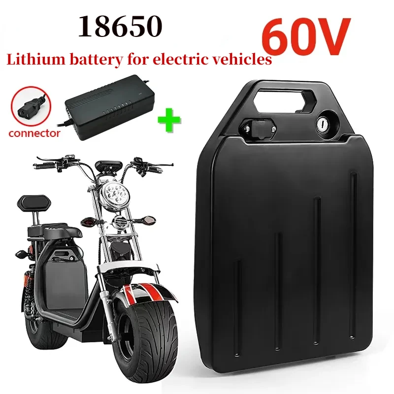 

Литиевая батарея для электрического автомобиля, водонепроницаемая батарея 18650, 60 В, 40 Ач для двухколесного складного велосипеда Citycoco + зарядное устройство