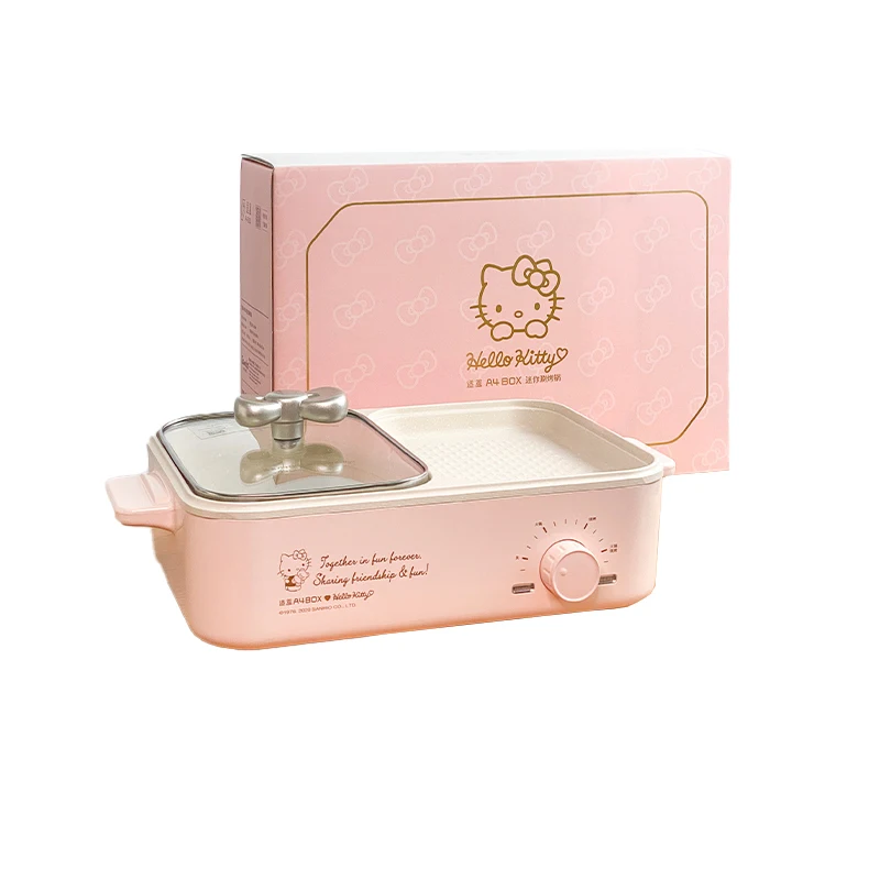 

Kawaii Cinnamorol Hello Kitty Suitable for Frying Baking Rinsing Baking Electric Baking Household Electric Hotpot Easy To Clean