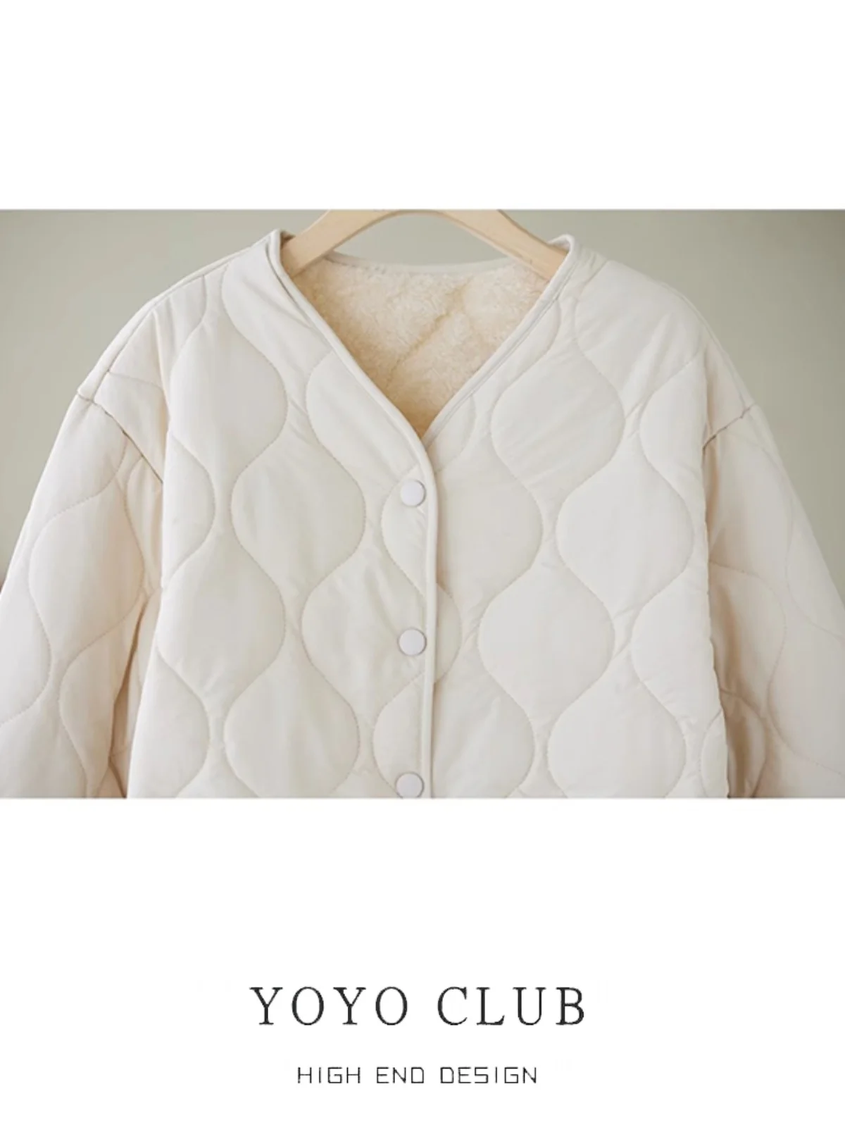 Brand Discount Winter Plus size Patchwork Lamb Wool down Jacket Cotton-padded Clothes Women Loose Rhombus Warm Cotton-Padded ...