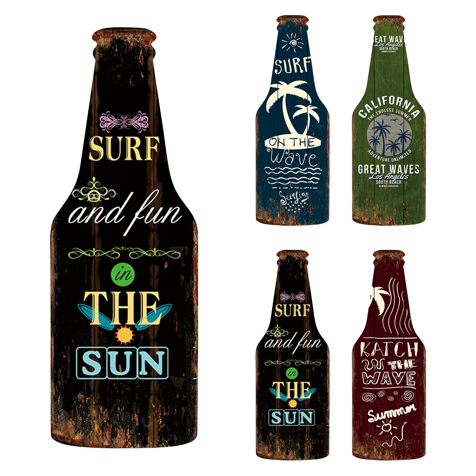 Винтажная доска для серфинга бутылка пива домашний декор деревянные знаки бара