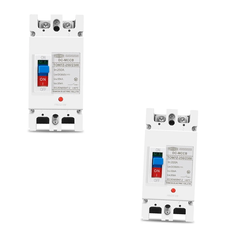 

TOMZN 2P DC 600 В DC солнечный Литой выключатель автоматический выключатель MCCB защита от перегрузки переключатель защита для солнечных фотогальва...