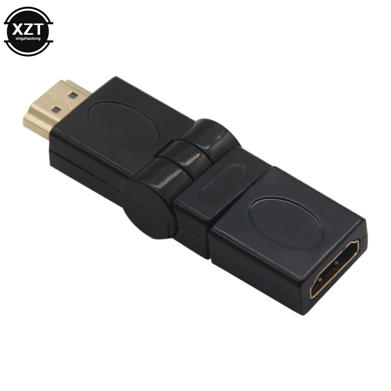 kompatybilny z HDMI kabel przejściowy męski na żeński Mini konwerter wielokątowy obrotowy o 360 stopni 1080P HD do złącza TV PC