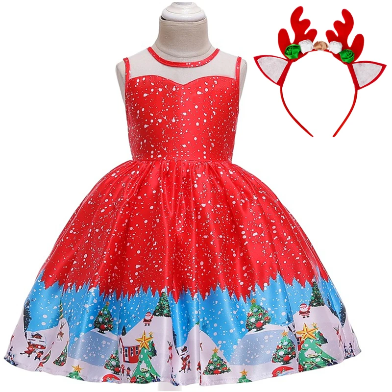 

Рождественское платье для маленьких девочек, детское платье для новогодвечерние, рождественское платье, детская одежда на Хэллоуин, снегов...