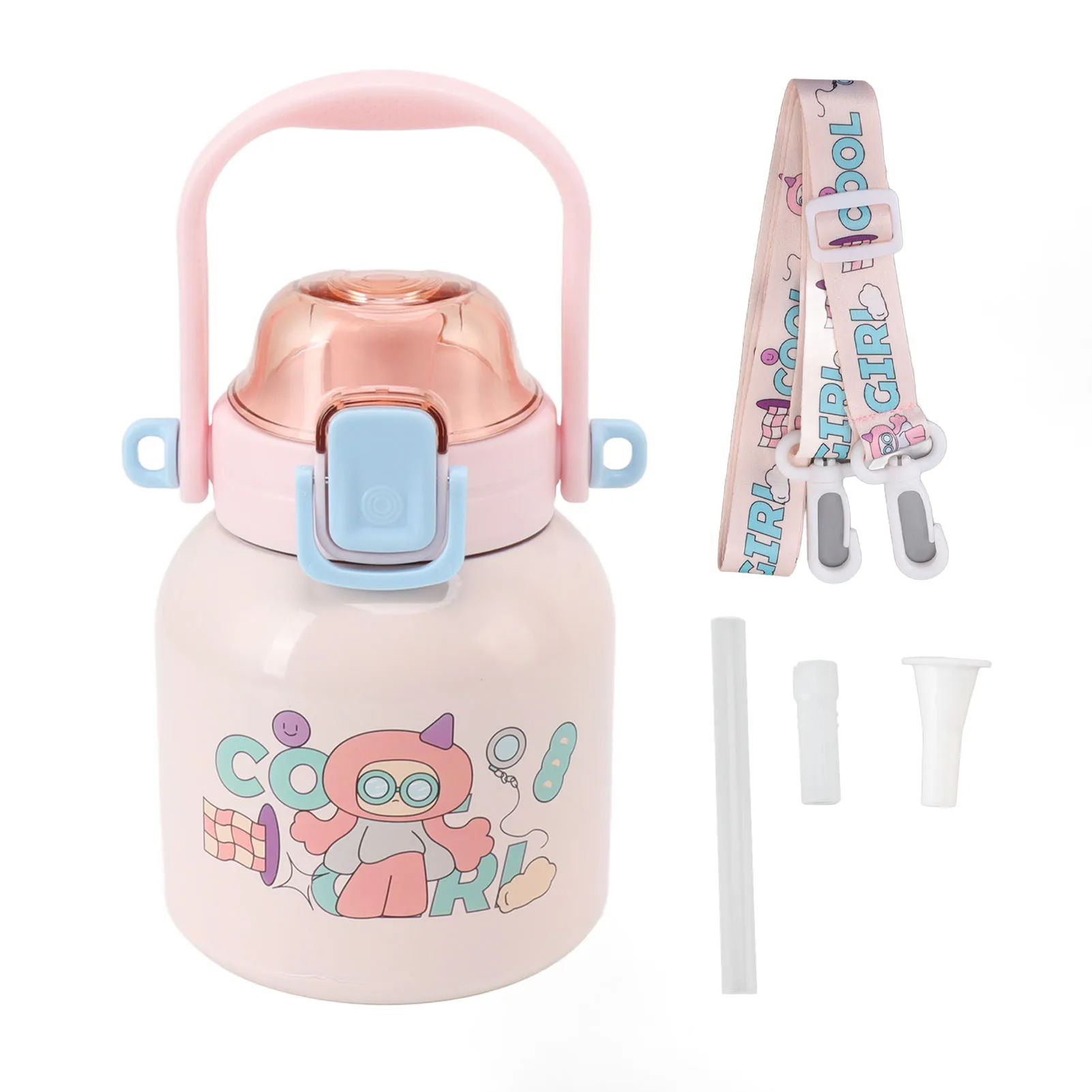 

Water Flask Stainless Steel Water Bottle Portable Good Insulation Leakage Free Present 680ml Capacity Easy Drinking for Travel