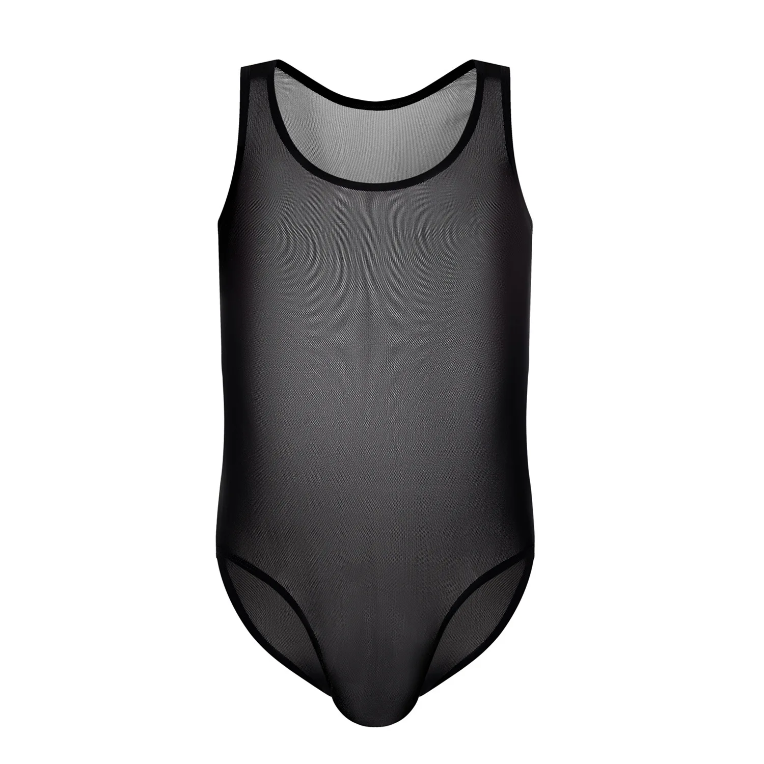 Мужской боди-корсет из эластичной ткани Leotard Ice Silk Transparent Breathable Body Gay One Piece Singlet Struggles on.