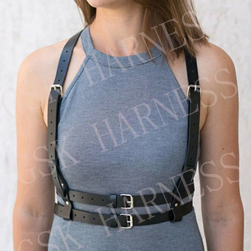 Бондаж для женщин, эротический Пояс для чулок, Готический кожаный сексуальный бюстгальтер, чулки, фетиш
