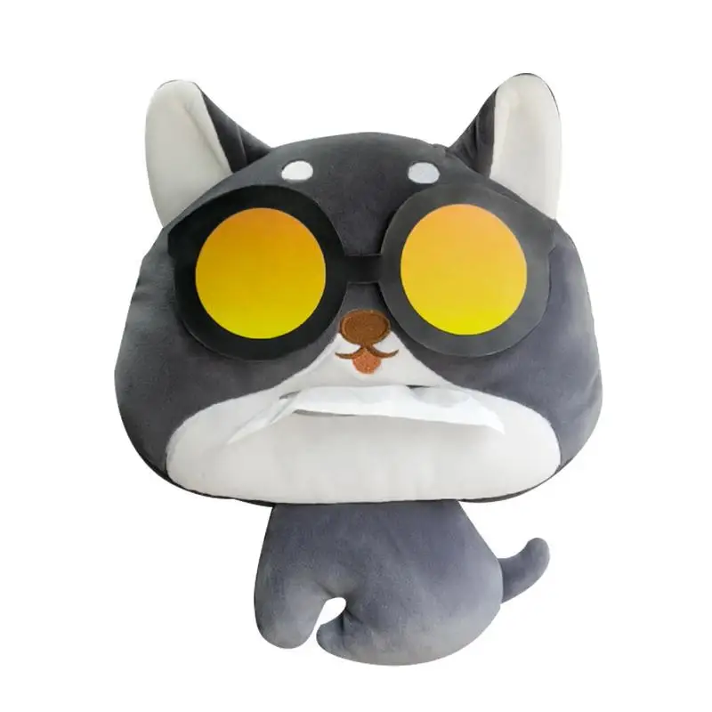 

Коробка для салфеток на автомобильный козырек, короткая плюшевая Подставка для салфеток с эластичным ремешком, универсальные принадлежности для седанов, внедорожников, фургонов, минивэнов