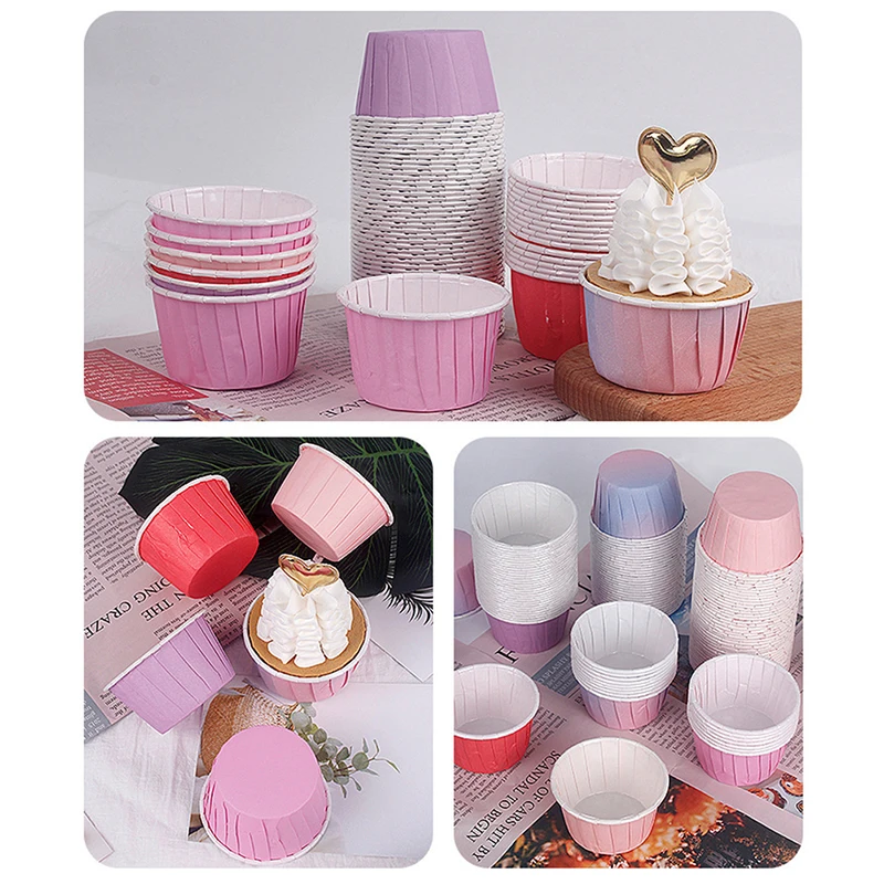 

50 Pcs Large Muffin Cupcake Liner Cake Wrappers Baking Cup Tray Case Cake Paper Cups Pastry Tools Party Supplies