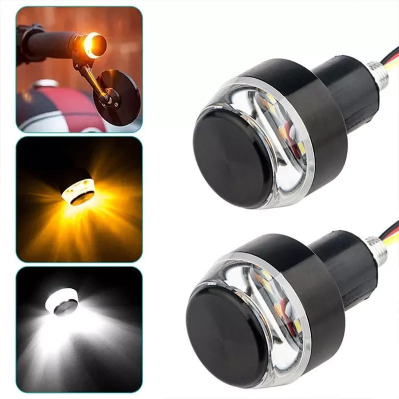 

Turn Signal Lights Motorcycle Indicators Blinker Amber Light 2Pcs LED Car Licence Plate Number Light D7YA