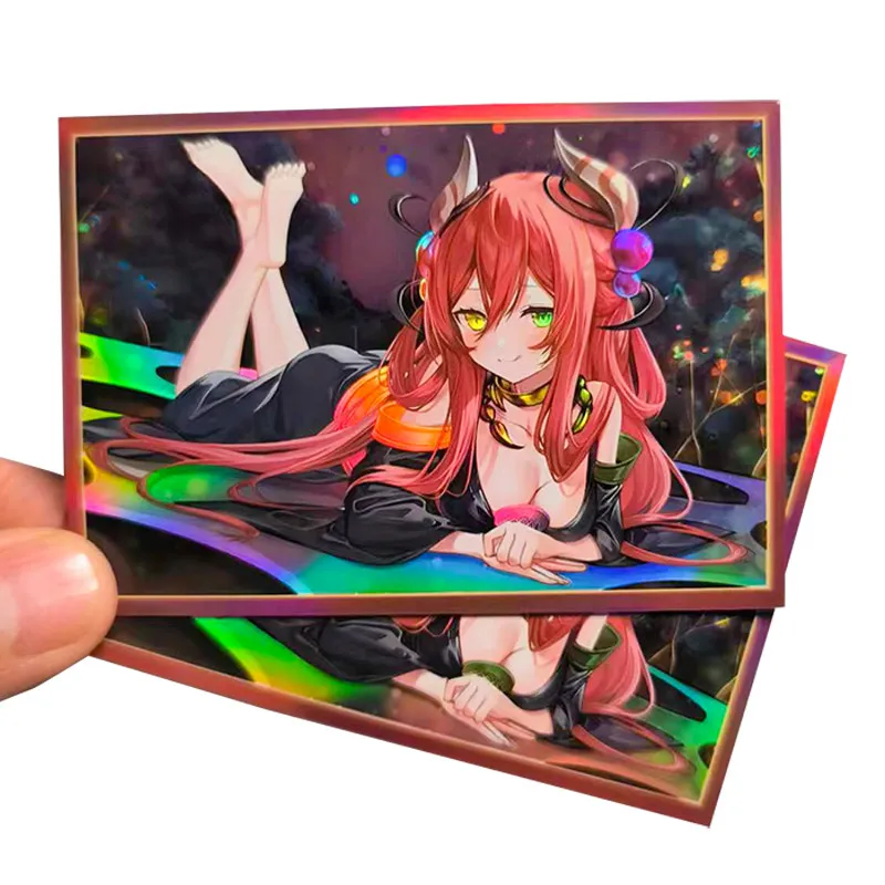 Фото 60 шт./набор Yu-Gi-OH! Защитный чехол для карт Traptrix Flash Card Sleeve, коллекционный, для аниме-игр, 63x90 мм, подарок, игрушка №3