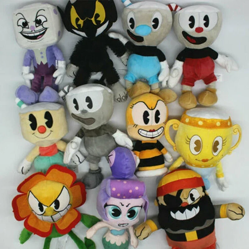 Фото Плюшевые игрушки по мотивам аниме Cuphead: Магман, Король Кубиков, Кэгни Карнантон. Мягкие куклы-подушки. Подарки на день рождения и Рождество. №4
