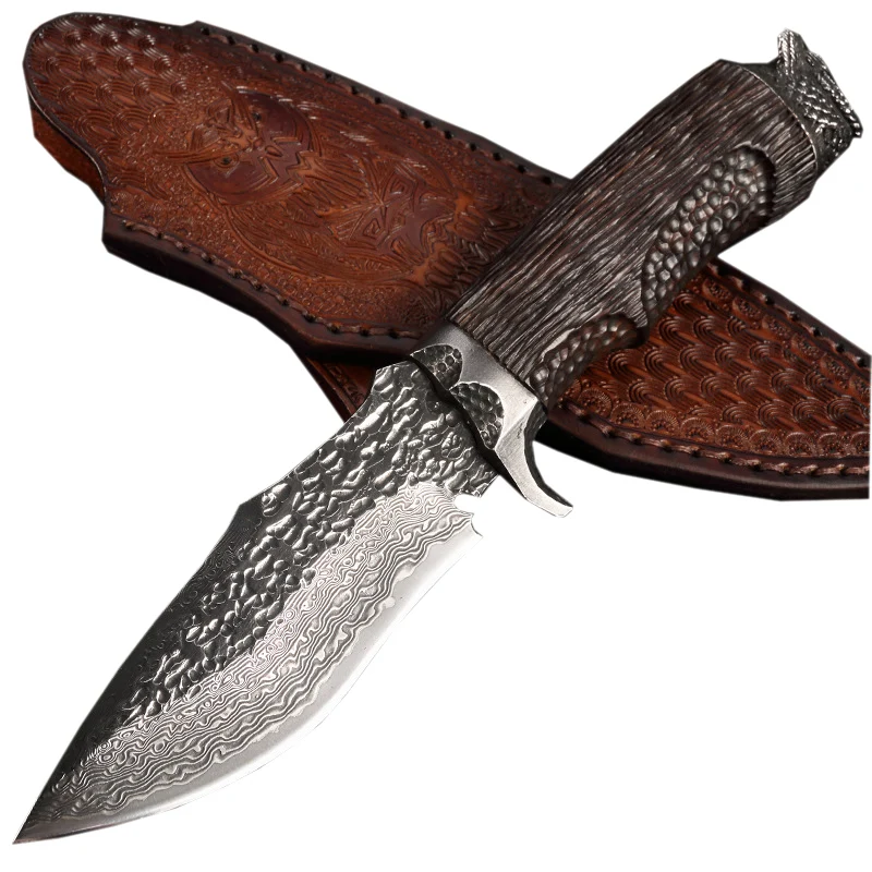 Высококлассный дамасский нож 60-62HRC тактические ножи для выживания с