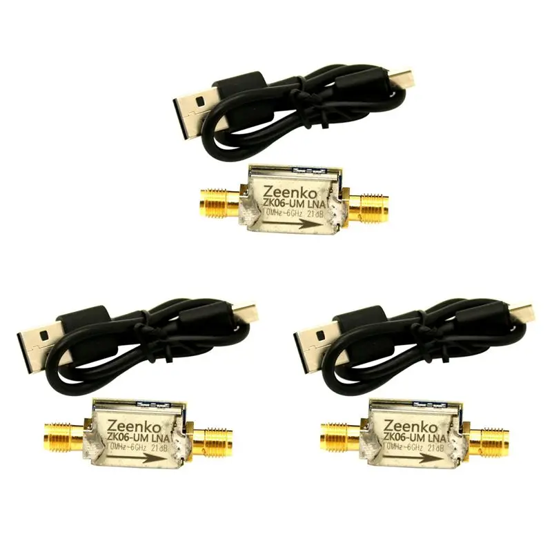 Фото 3X Zeenko UM Series: малошумящий усилитель с интерфейсом USB Type-C, высоким коэффициентом усиления 20 дБ, модуль LNA RF предусилителя мощности ZK06-UM №1