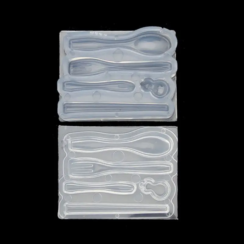 

Silicone Mold Chopsticks Spoons Forks Mold Simlple Tableware Mold DIY Supplies Necessary Home Ornaments Christmas Tool