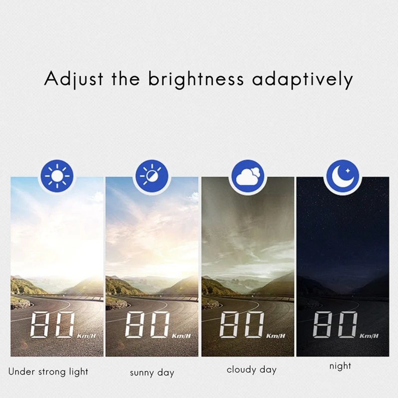 Автомобильный дисплей HUD на лобовое стекло проектор OBDII отображение превышения