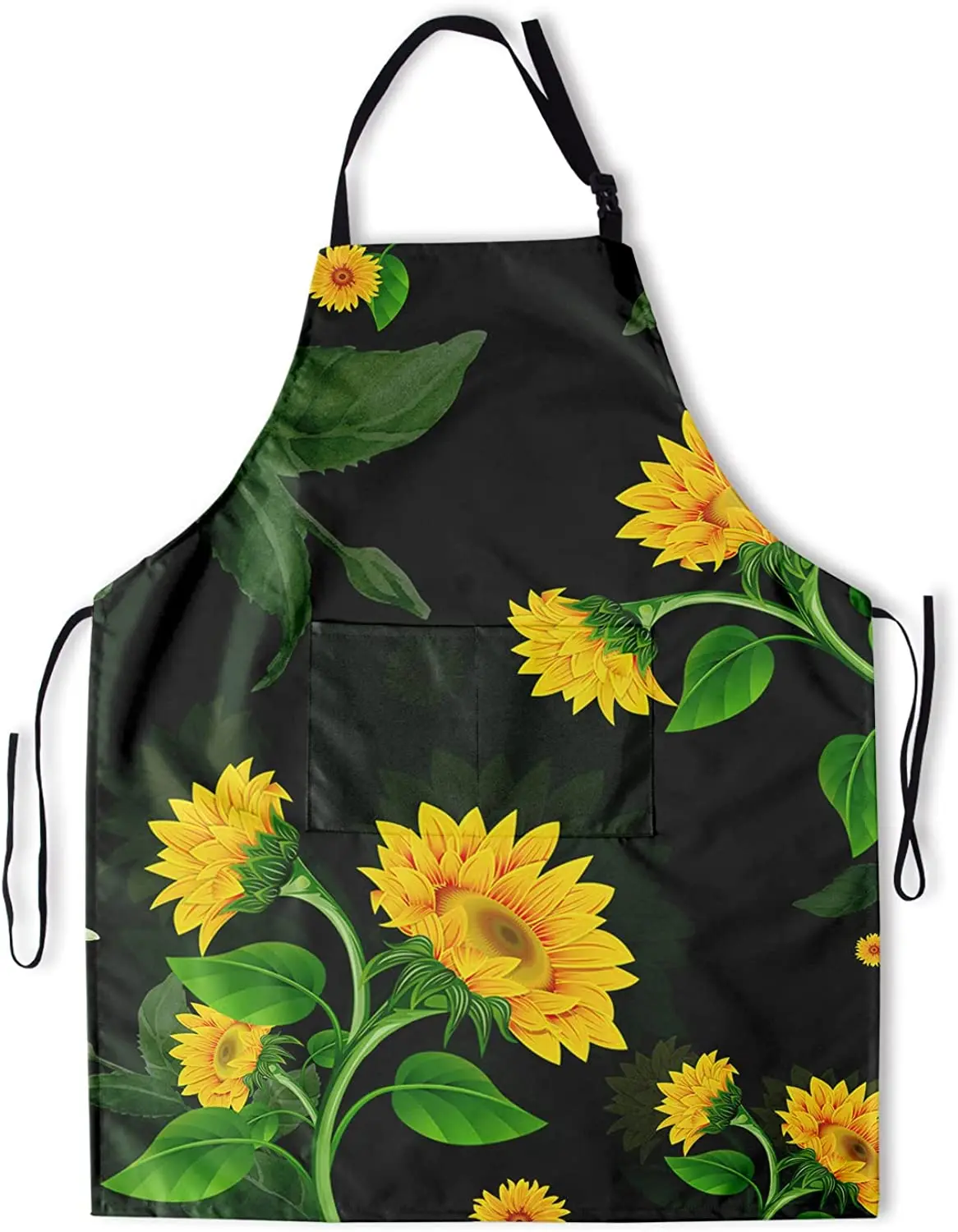 

Подсолнух красочная фотография с 2 карманами водонепроницаемая для украшения кухни и сада