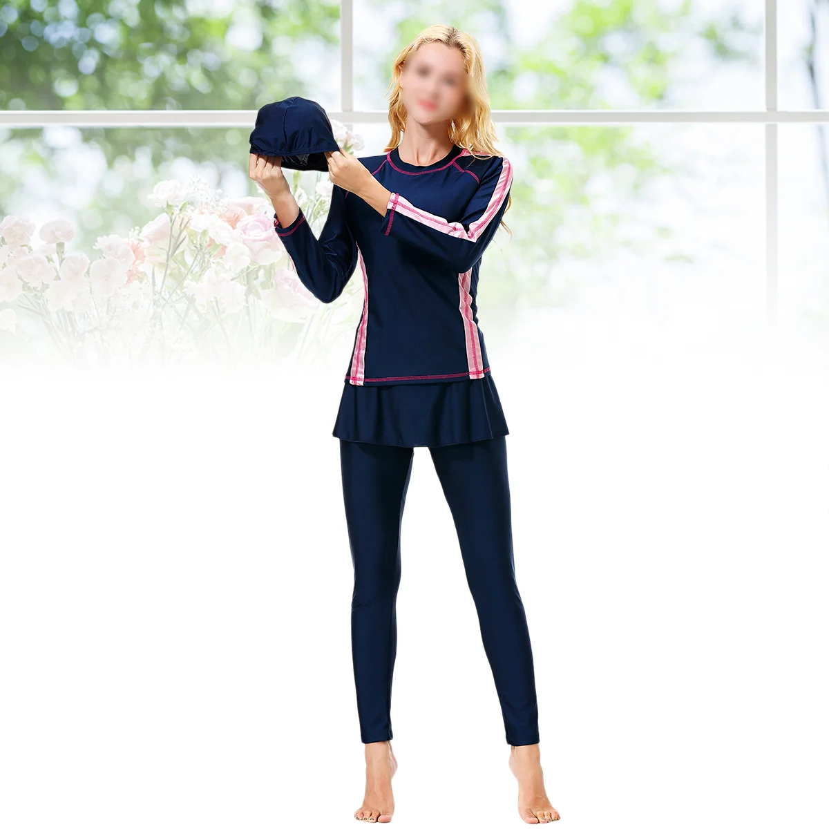 Athletic Swimsuits Women Womens Rash Guard Women Swimsuit Traditional Swimming Beachwear Womens Swim Shirt Swim Coat Pants Kit